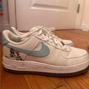 Women’s Blue and White Indigo Nike Airs